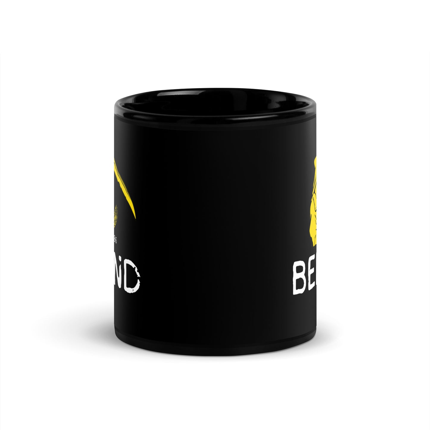 BEHIND Black Glossy Mug