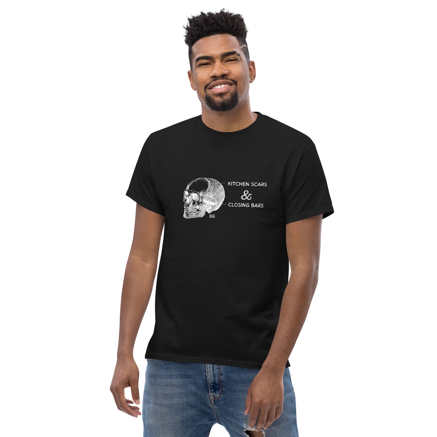 Kitchen Scars & Closing Bars Black Men's classic tee