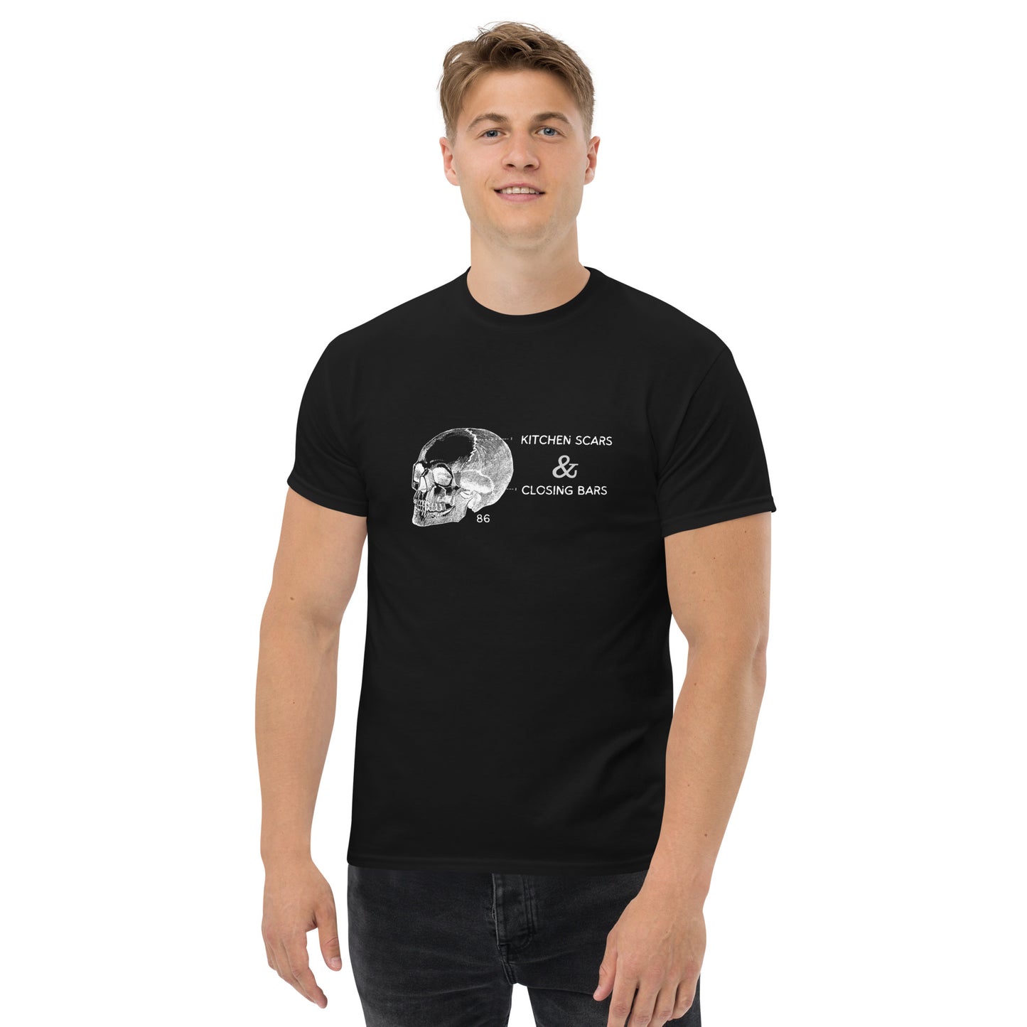 Kitchen Scars & Closing Bars Black Men's classic tee