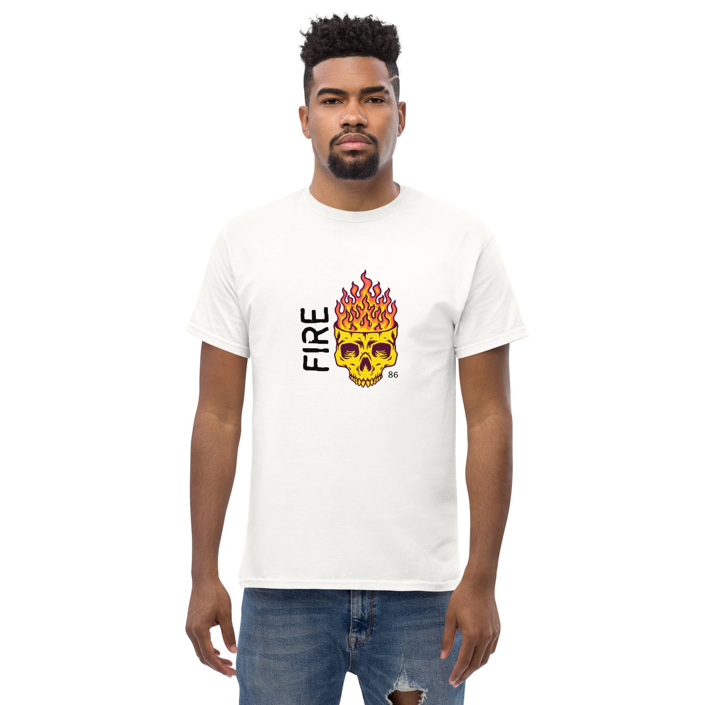 FIRE SKULL Men's classic tee