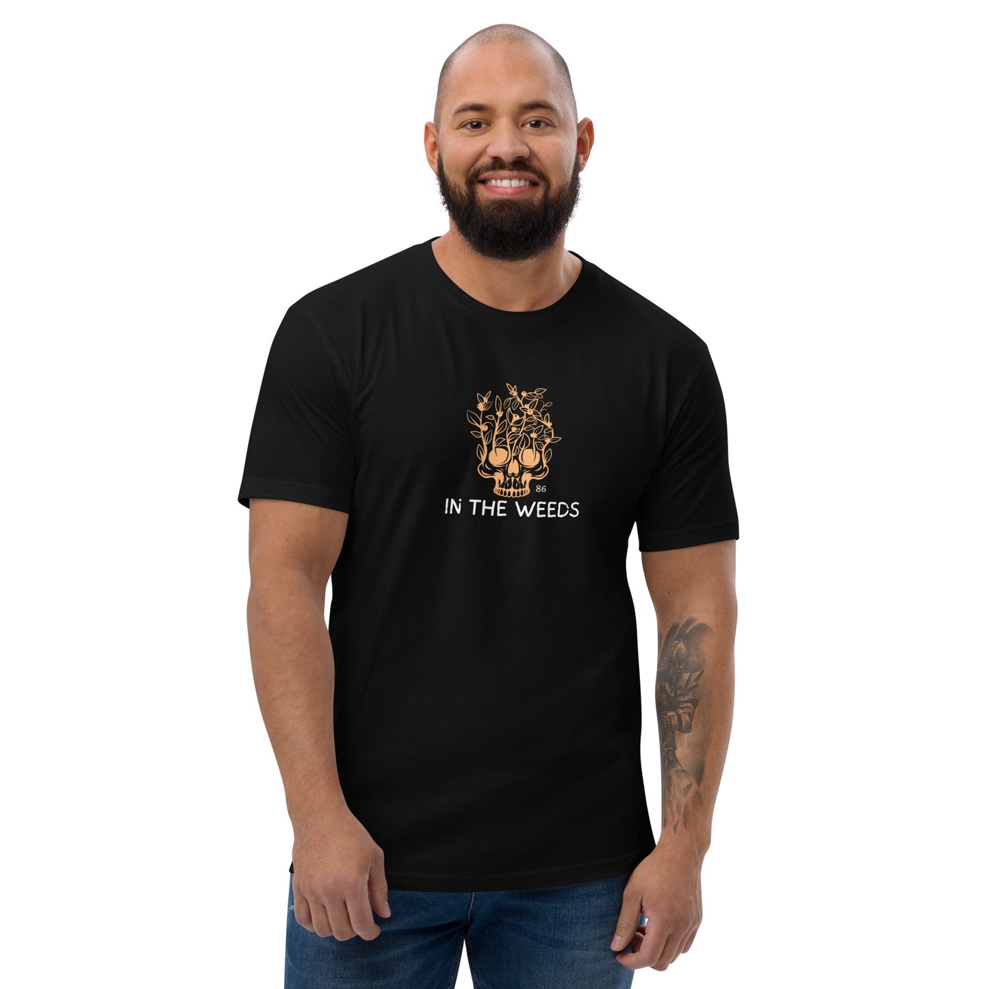 IN THE WEEDS 1 BLACK Fitted Short Sleeve T-shirt
