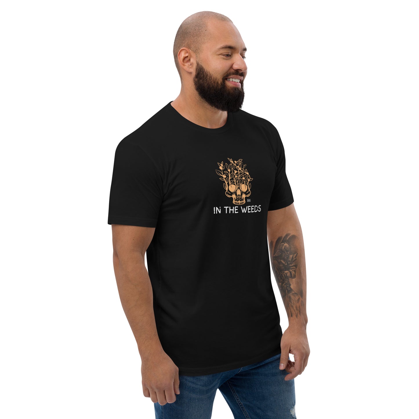 IN THE WEEDS 1 BLACK Fitted Short Sleeve T-shirt