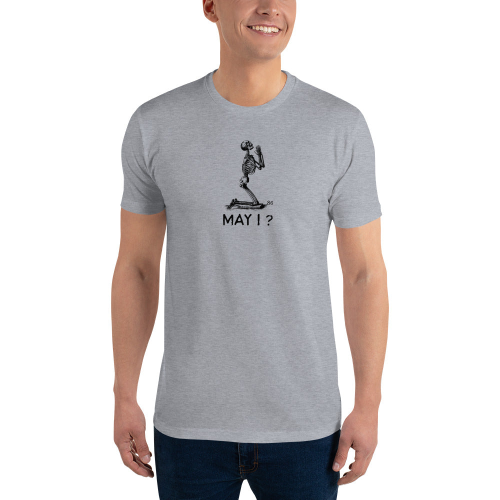 MAY I? Fitted Short Sleeve T-shirt
