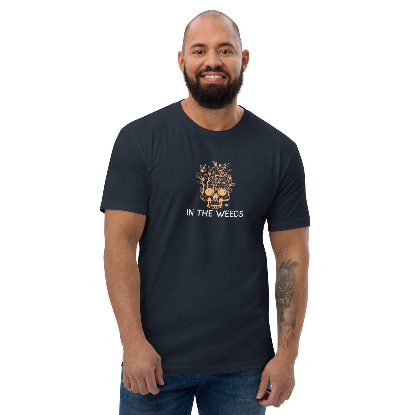 IN THE WEEDS 1 BLACK Fitted Short Sleeve T-shirt