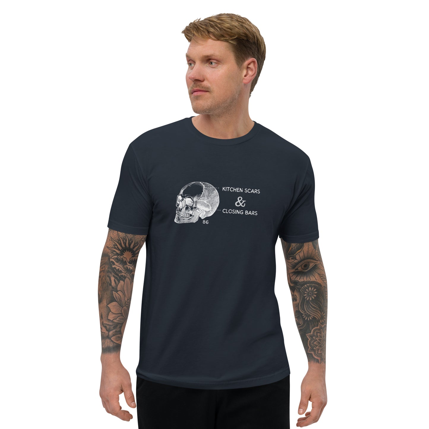 Kitchen Scars & Closing Bars Black Fitted Short Sleeve T-shirt