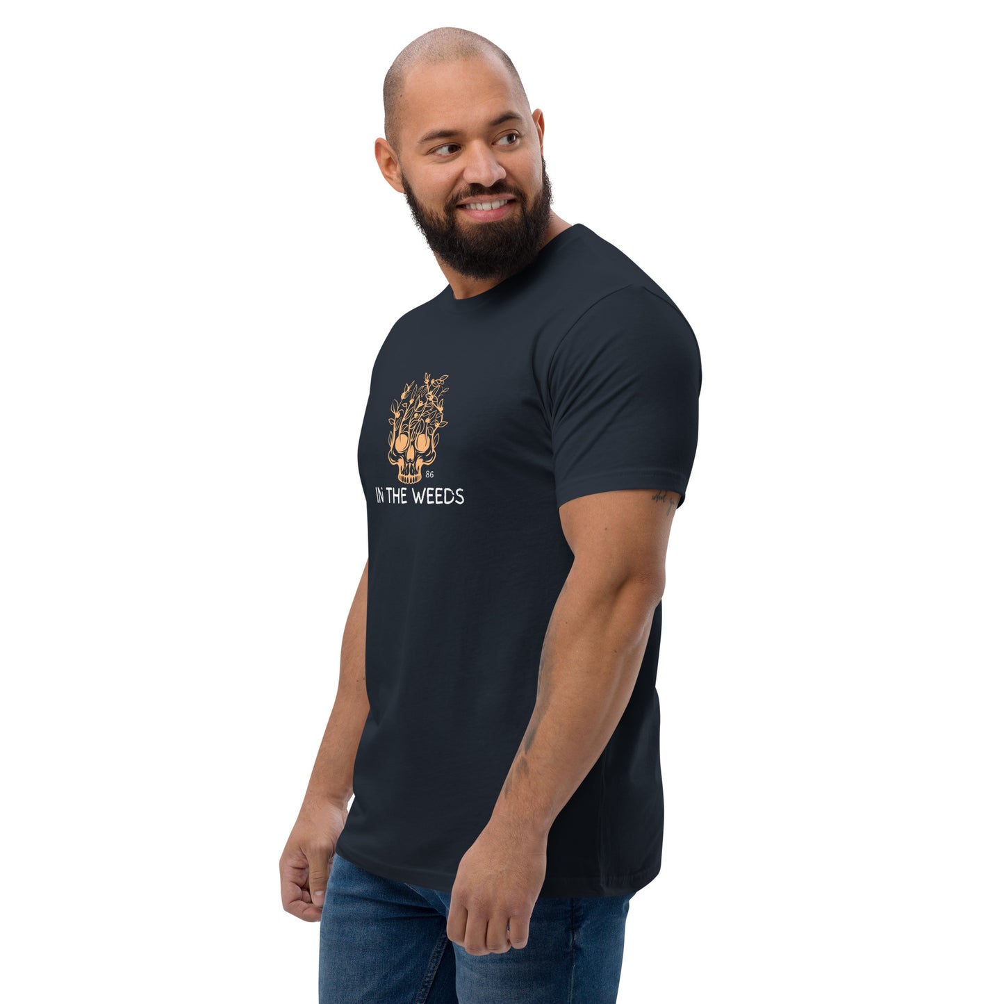 IN THE WEEDS 1 BLACK Fitted Short Sleeve T-shirt