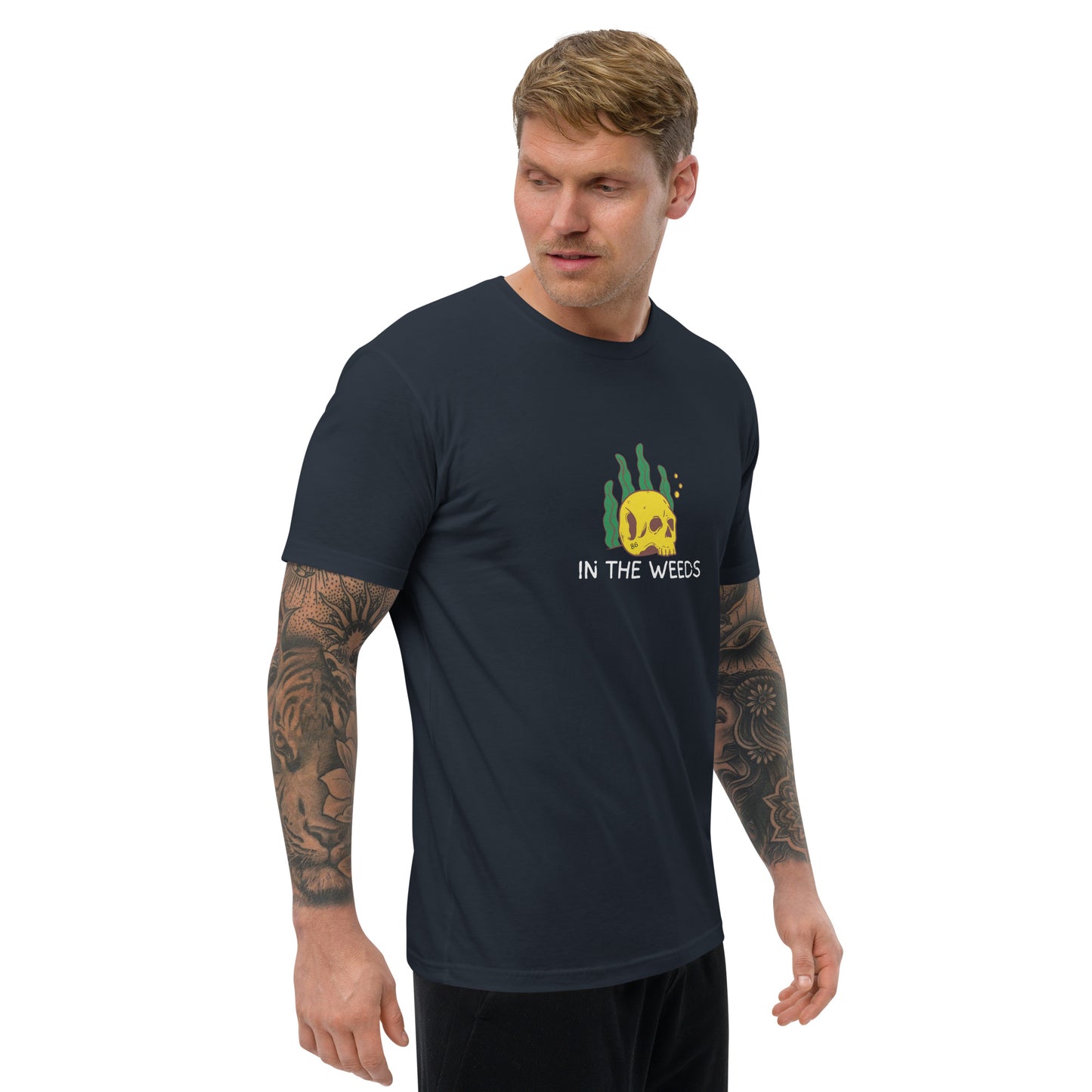 IN THE WEEDS 2 BLACK Fitted Short Sleeve T-shirt