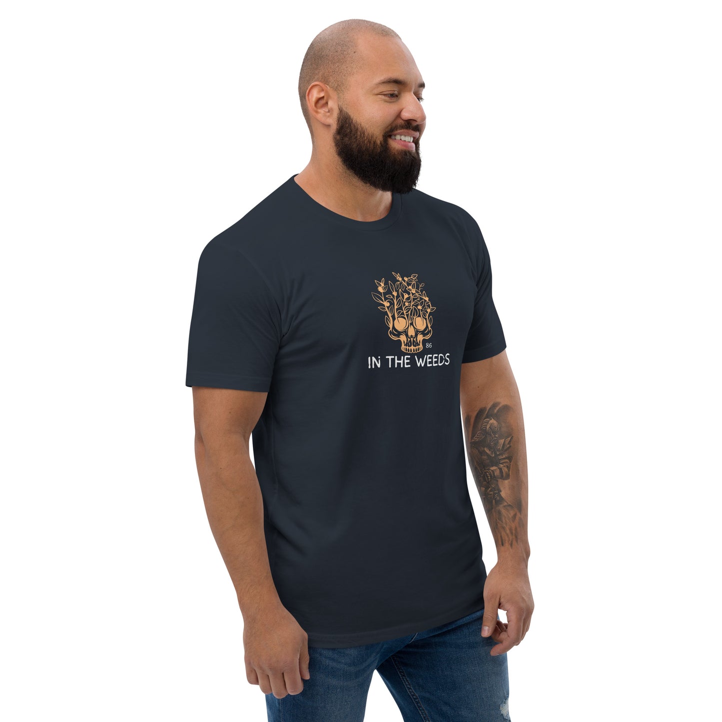 IN THE WEEDS 1 BLACK Fitted Short Sleeve T-shirt