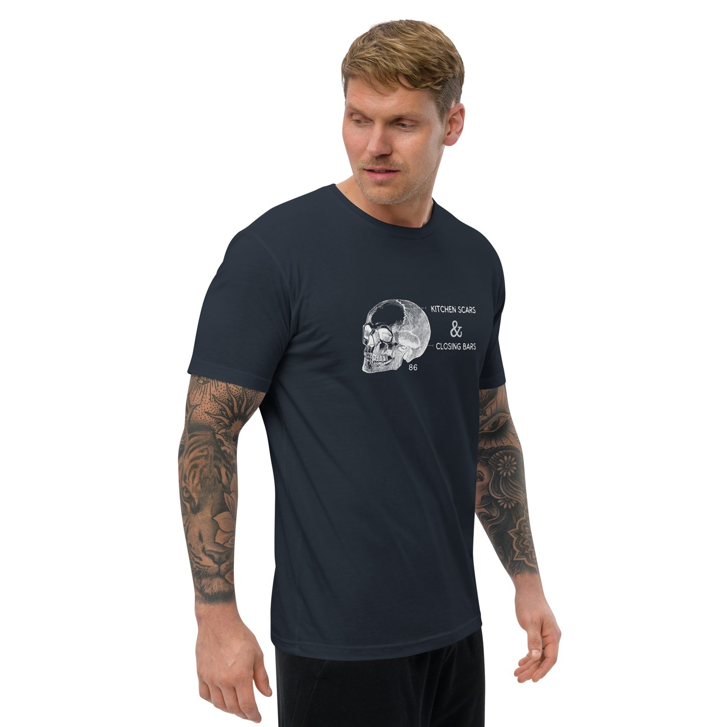 Kitchen Scars & Closing Bars Black Fitted Short Sleeve T-shirt
