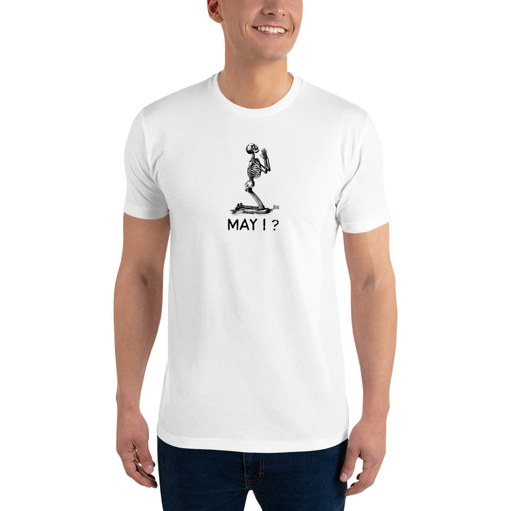 MAY I? Fitted Short Sleeve T-shirt