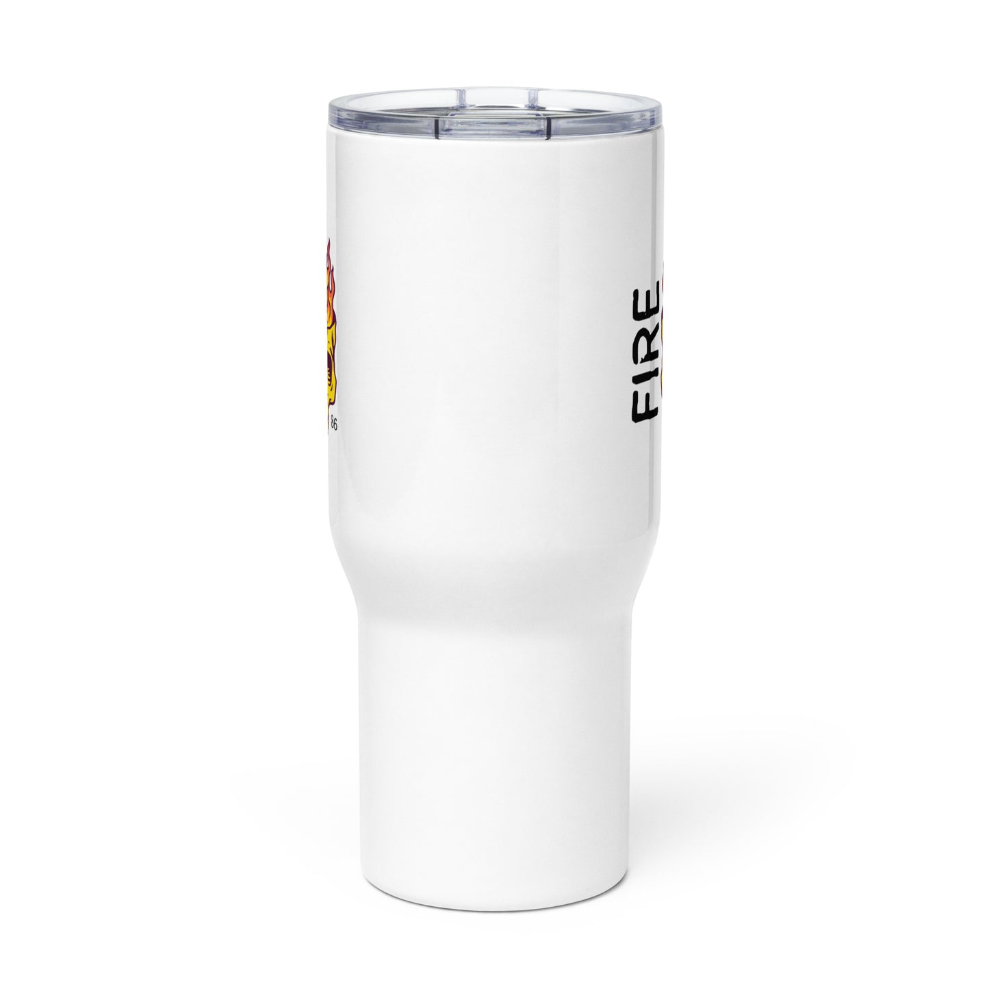 FIRE SKULL Travel mug with a handle