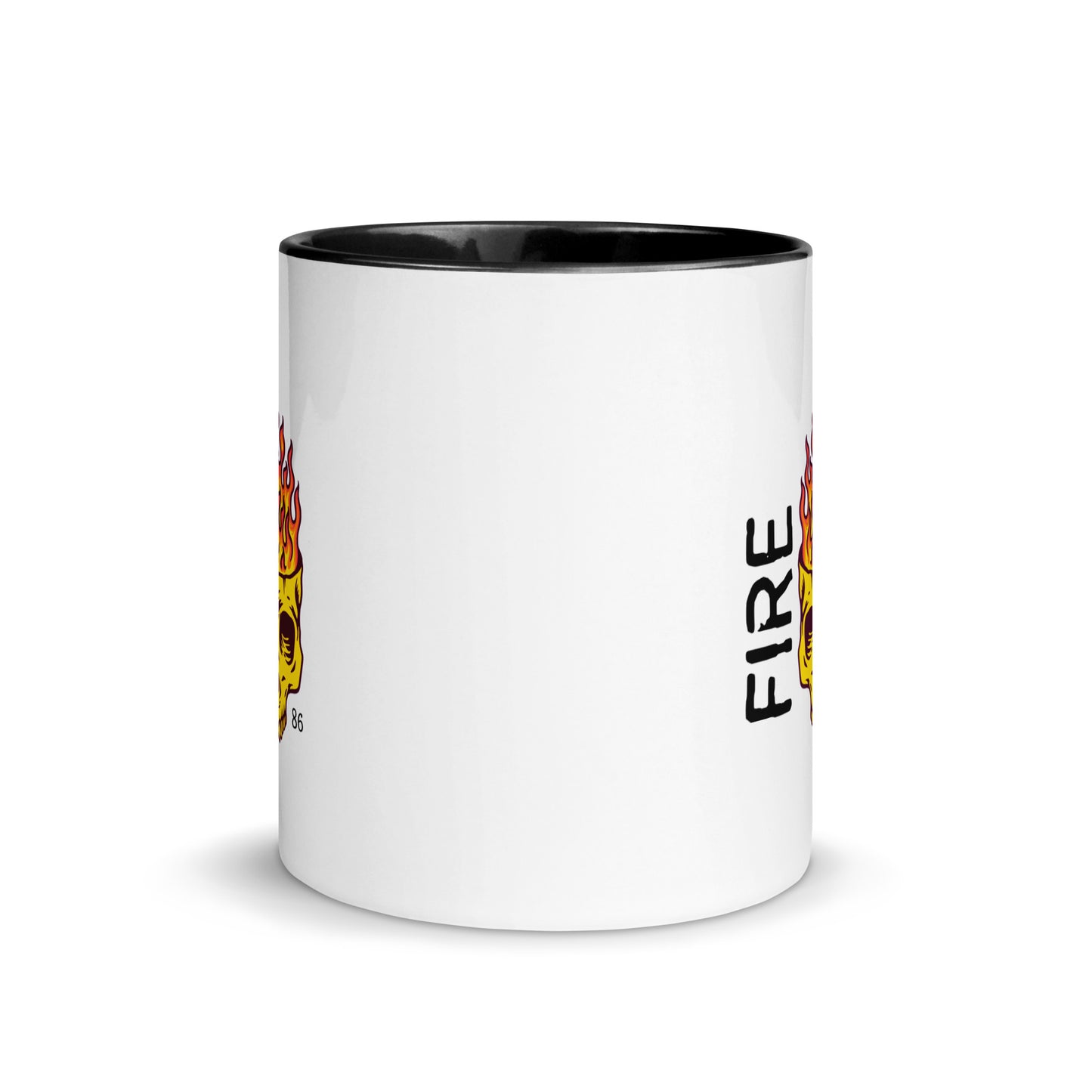 FIRE SKULL Mug with Color Inside