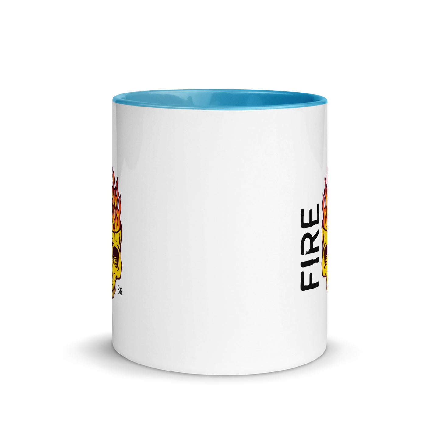 FIRE SKULL Mug with Color Inside