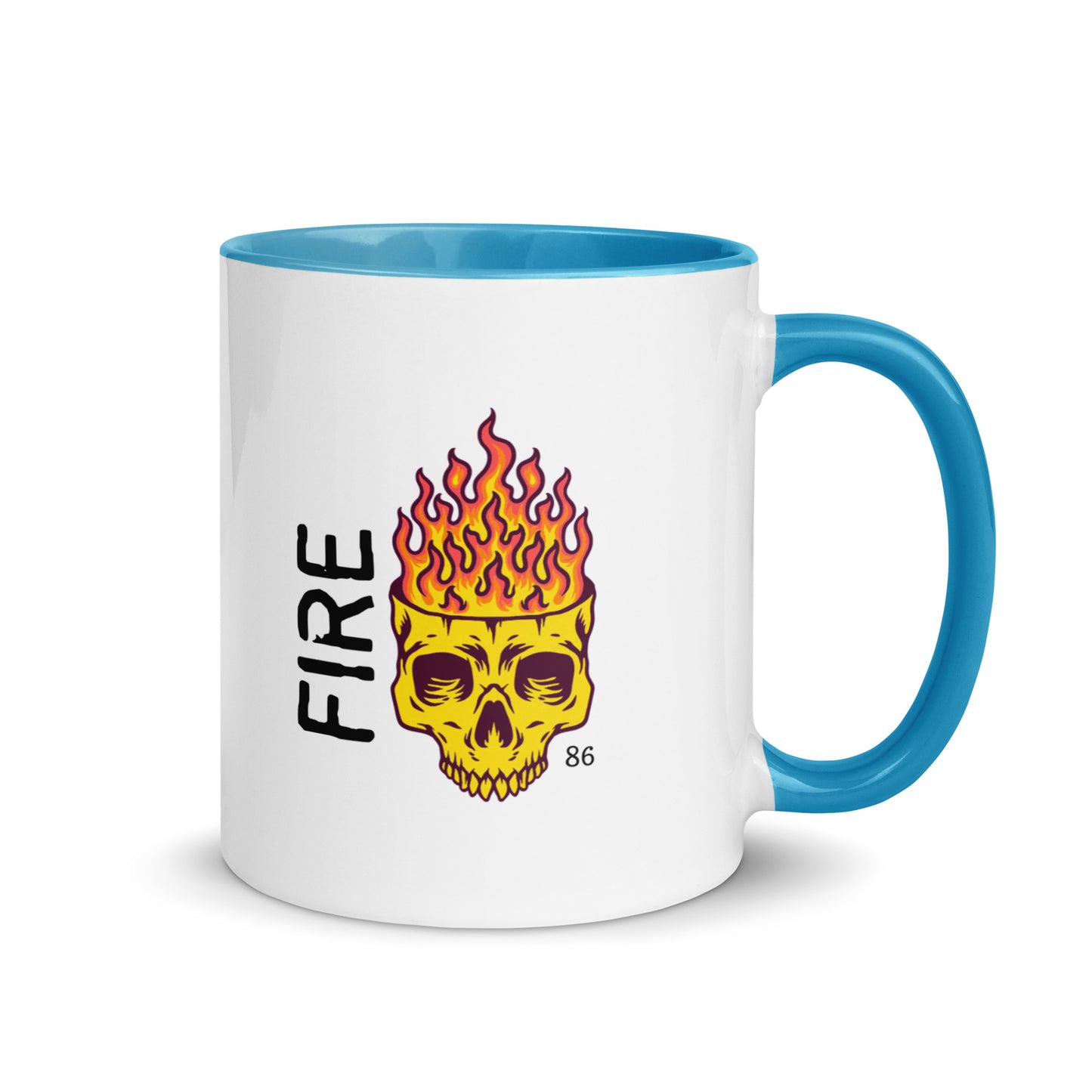 FIRE SKULL Mug with Color Inside