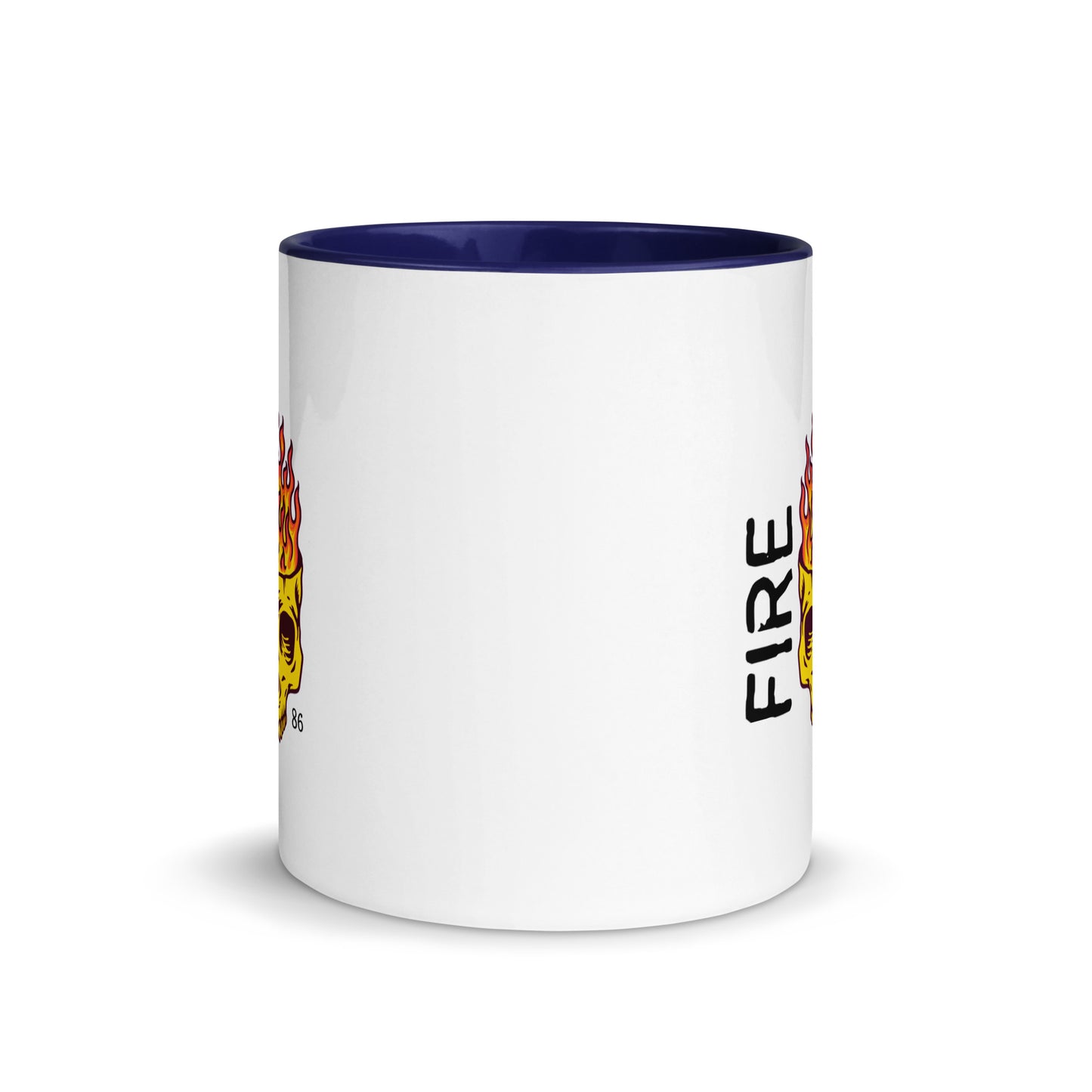 FIRE SKULL Mug with Color Inside