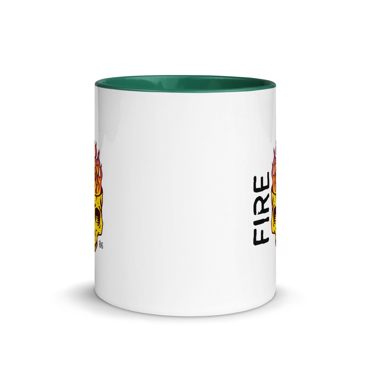 FIRE SKULL Mug with Color Inside