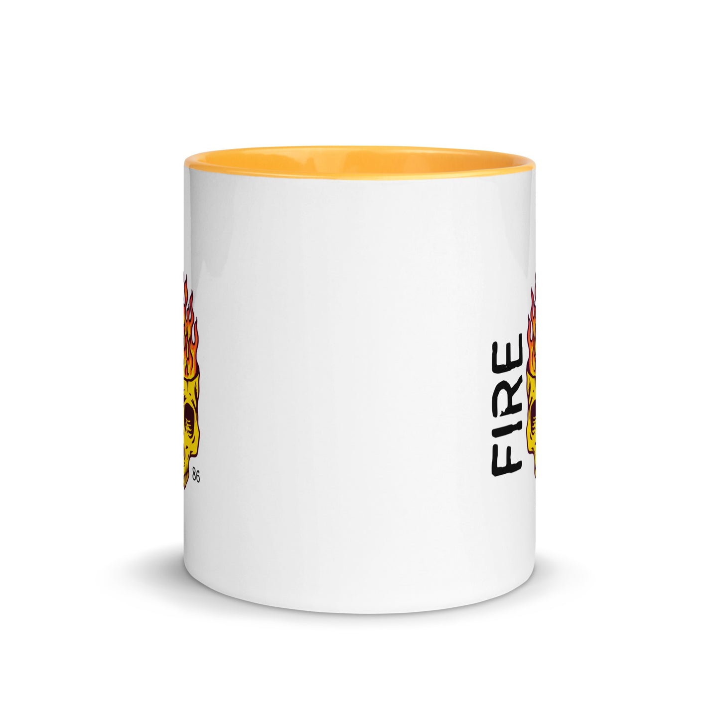 FIRE SKULL Mug with Color Inside