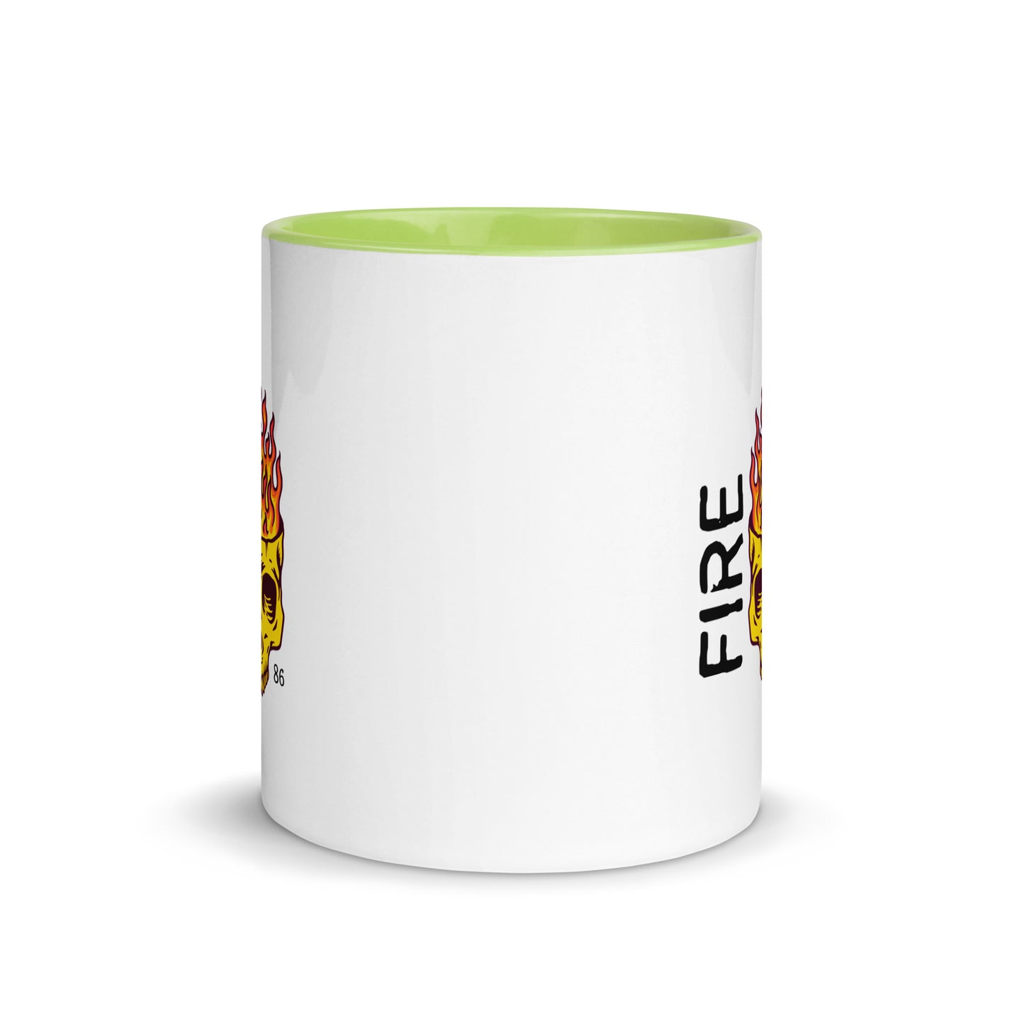 FIRE SKULL Mug with Color Inside