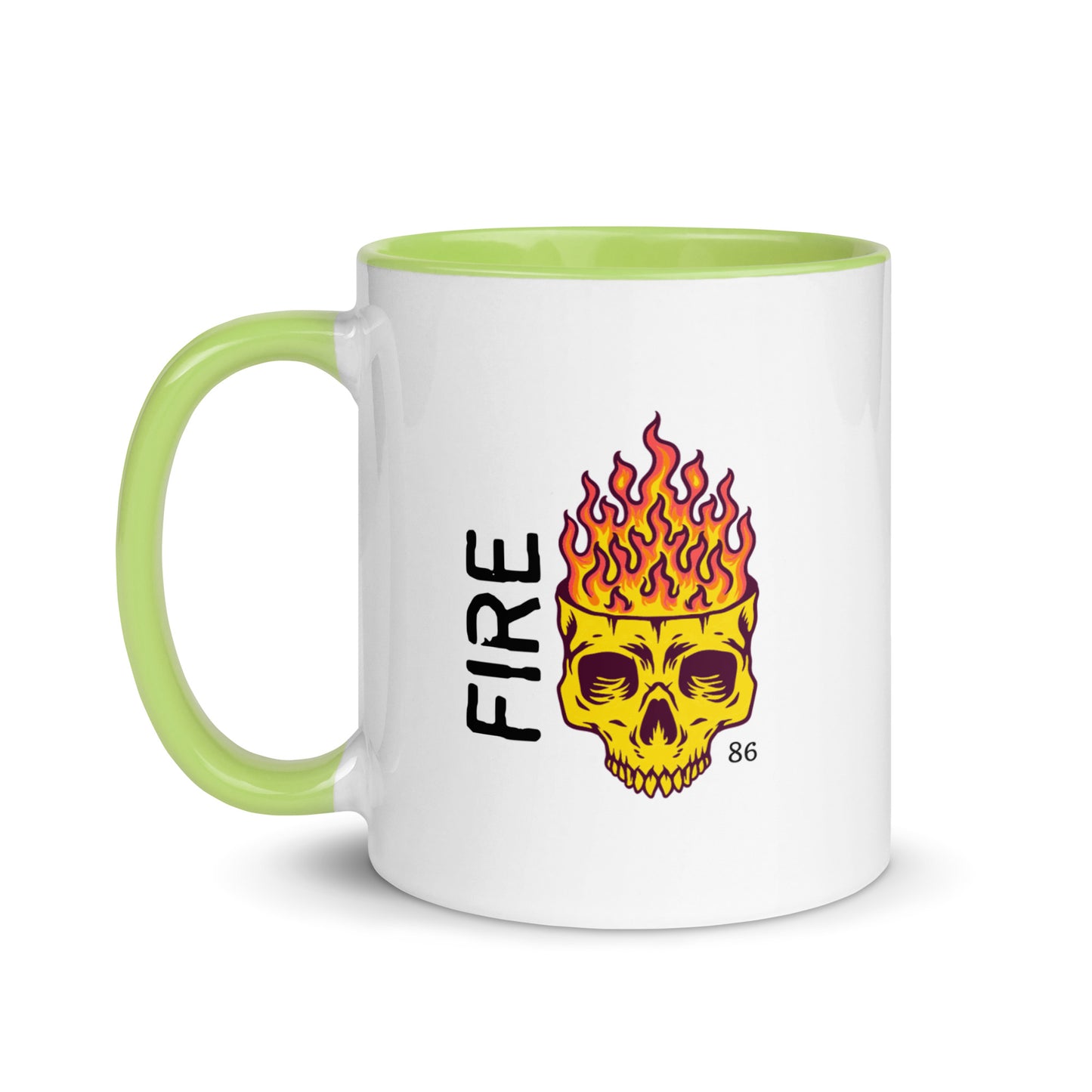 FIRE SKULL Mug with Color Inside