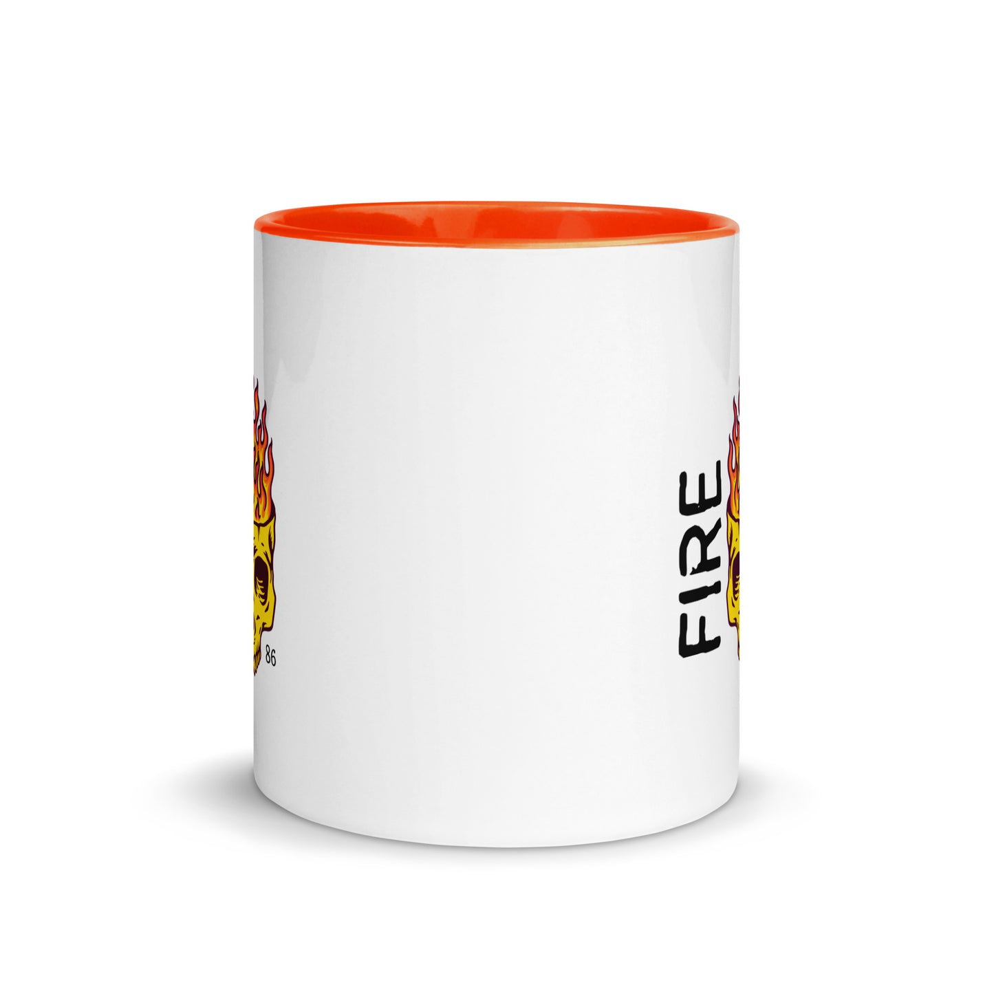 FIRE SKULL Mug with Color Inside