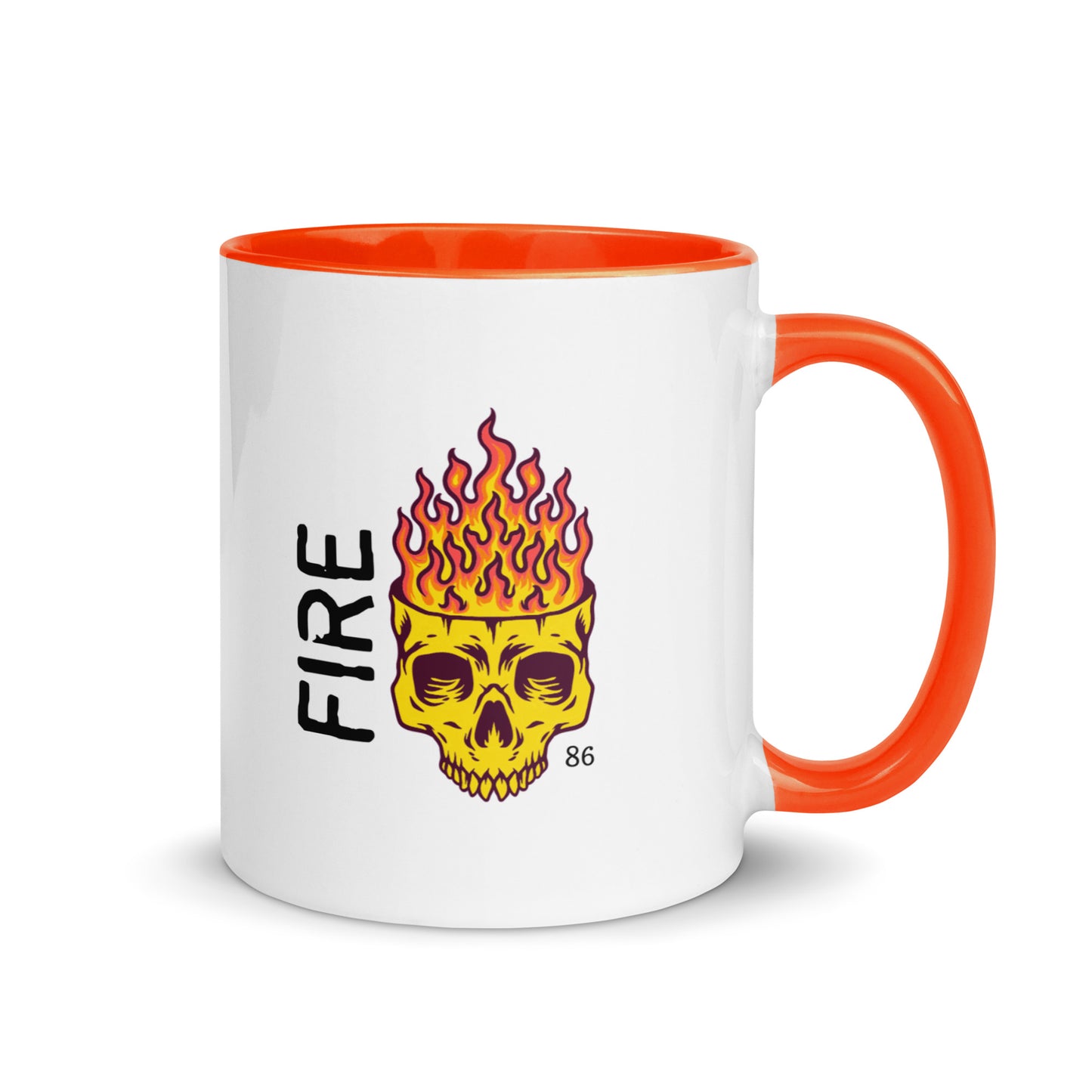 FIRE SKULL Mug with Color Inside
