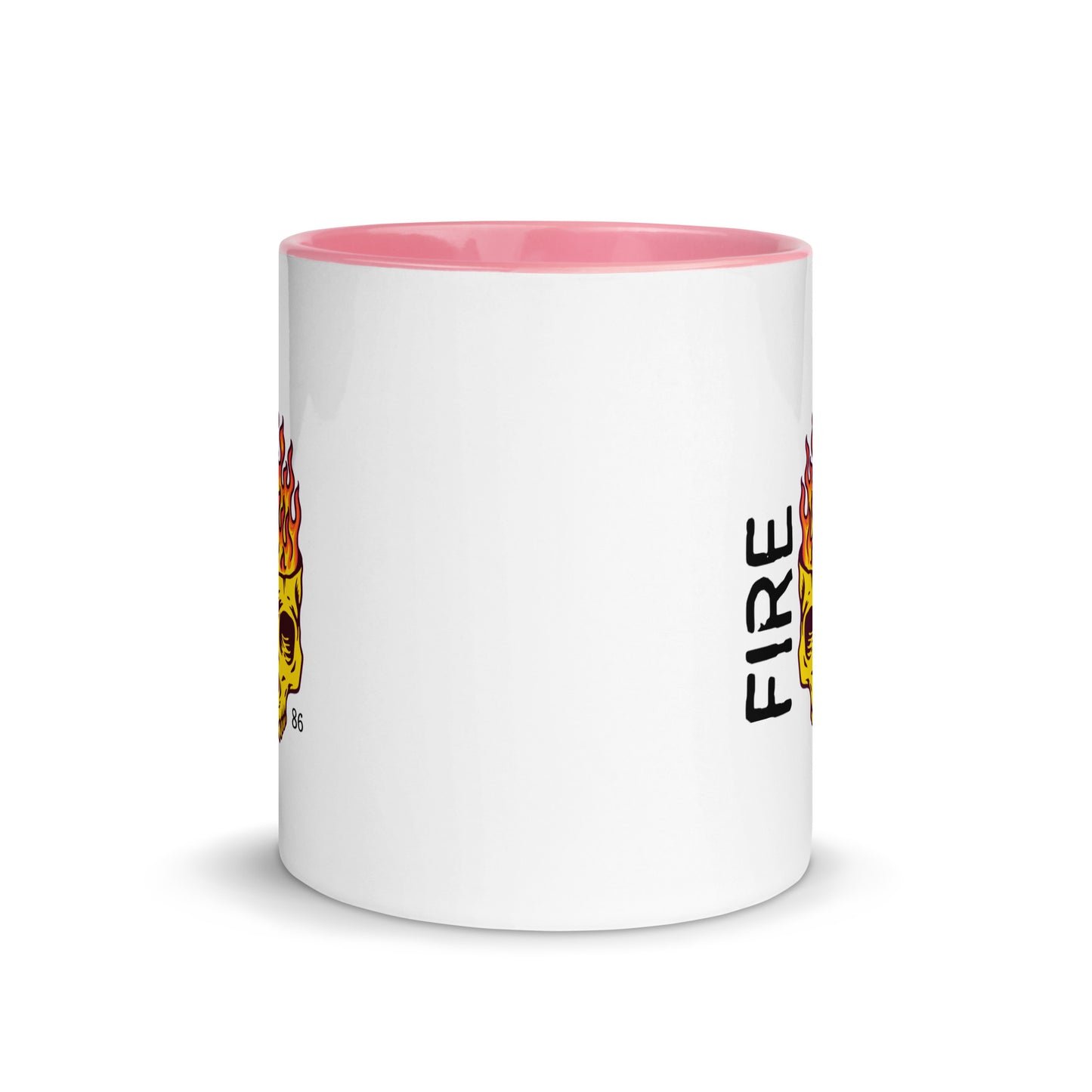 FIRE SKULL Mug with Color Inside