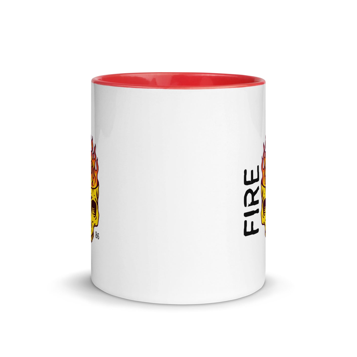 FIRE SKULL Mug with Color Inside