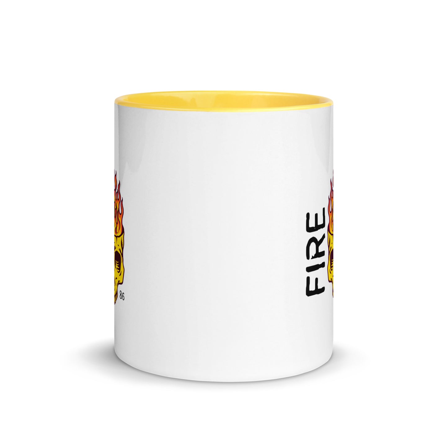 FIRE SKULL Mug with Color Inside
