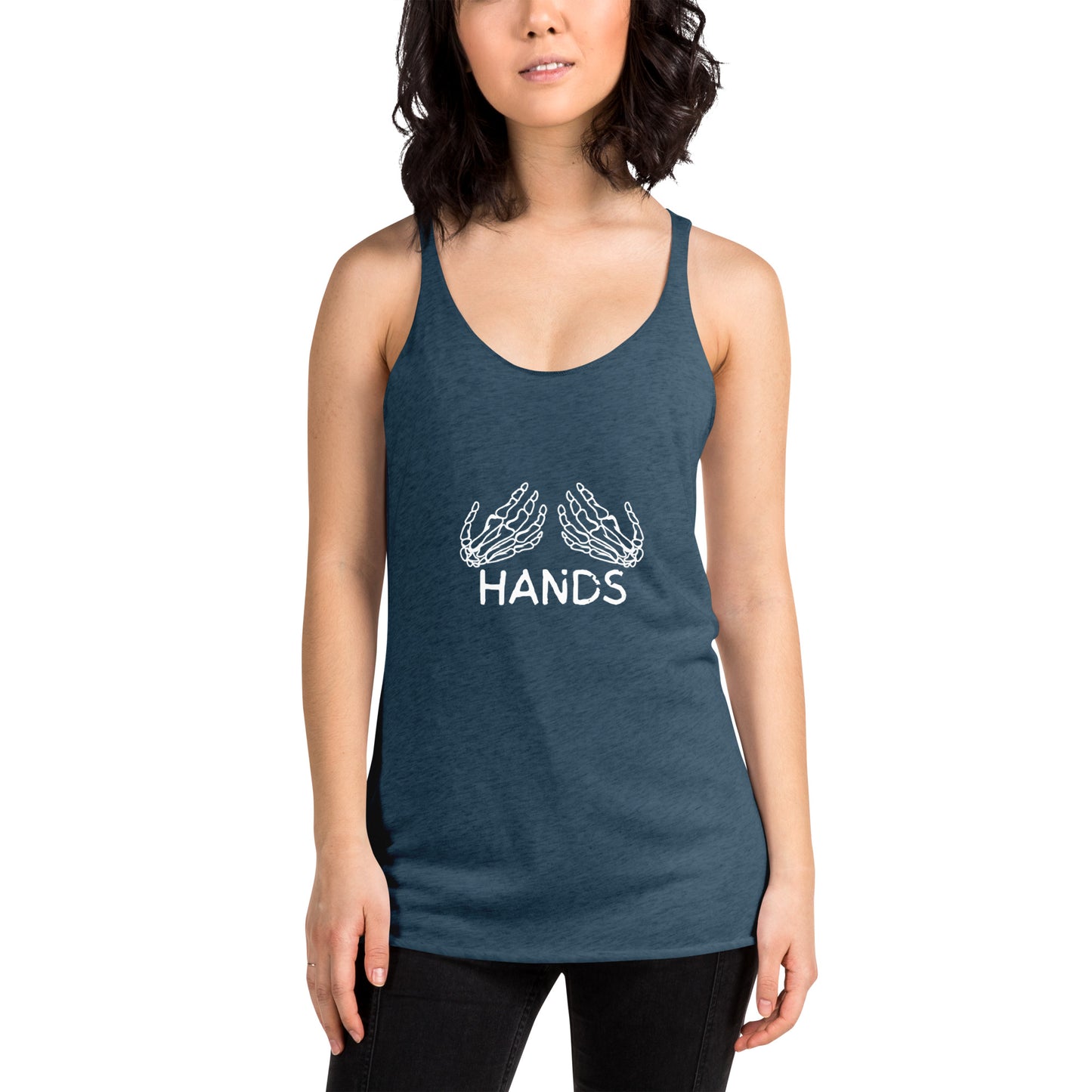 HANDS BLACK Women's Racerback Tank