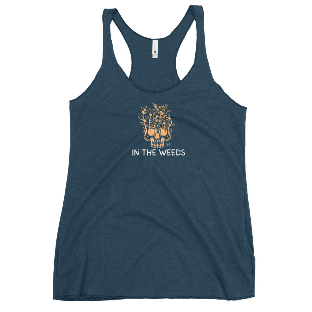 IN THE WEEDS 1 BLACK Women's Racerback Tank