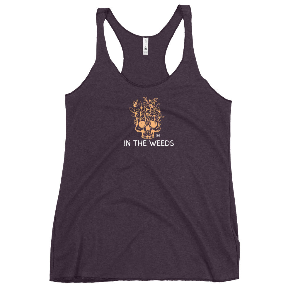 IN THE WEEDS 1 BLACK Women's Racerback Tank