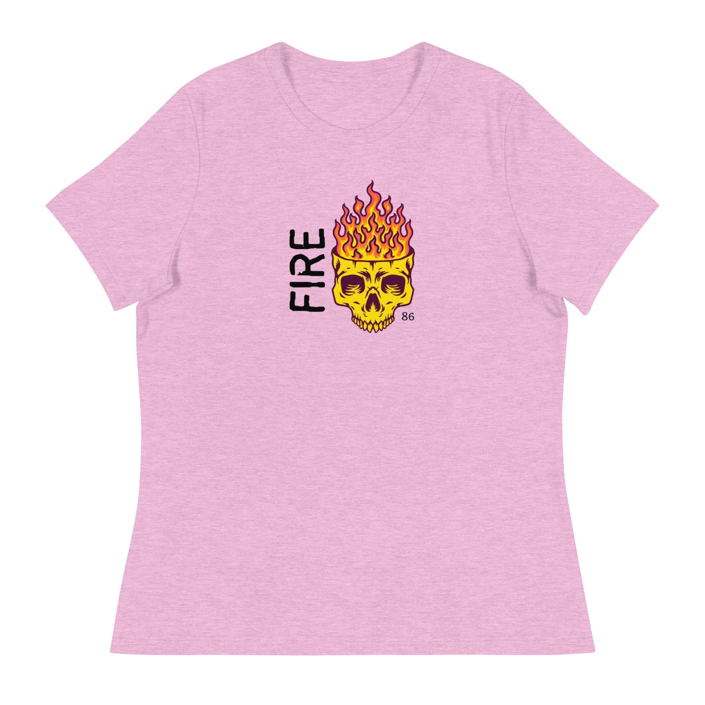 FIRE Skull Women's Relaxed T-Shirt
