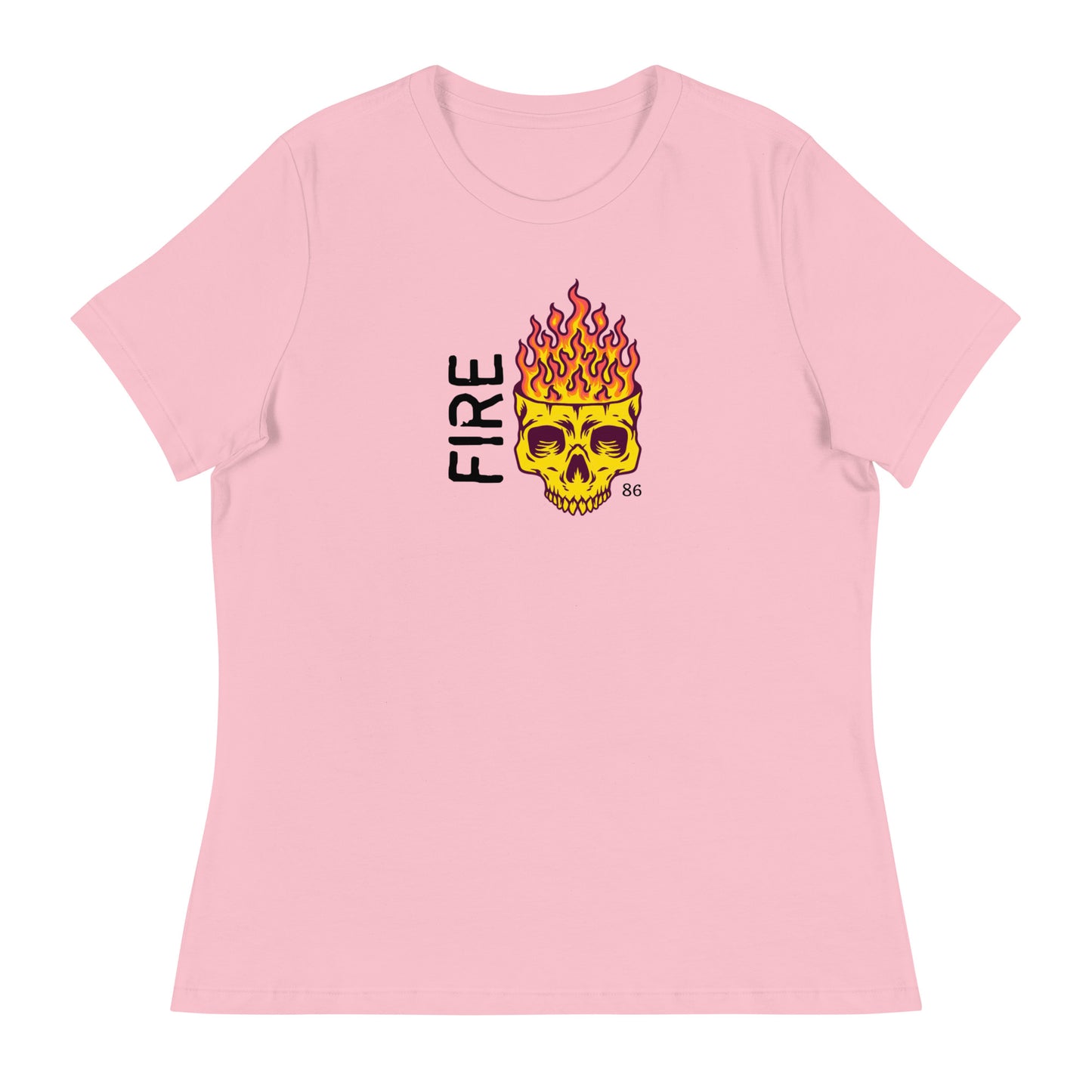 FIRE Skull Women's Relaxed T-Shirt