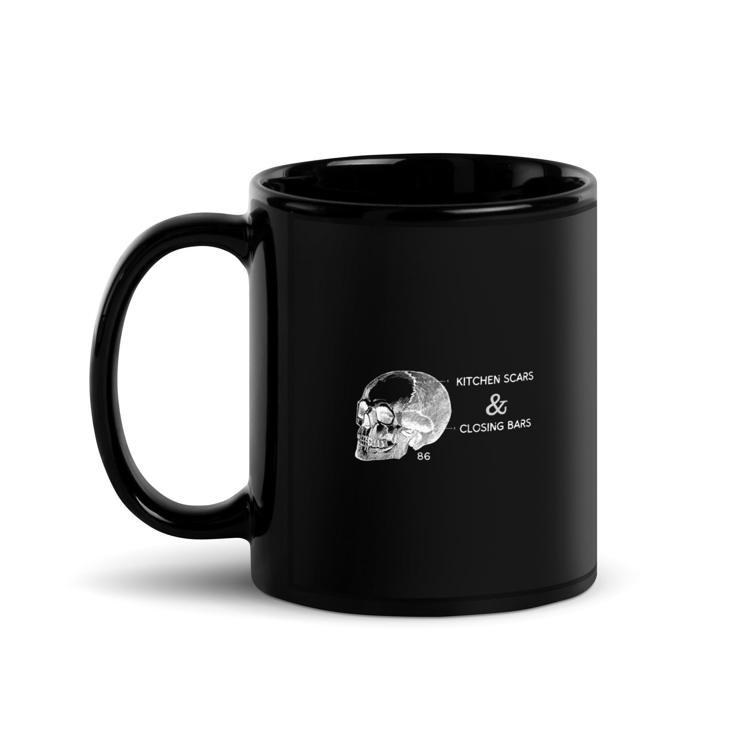 Kitchen Scars & Closing Bars Black Glossy Mug