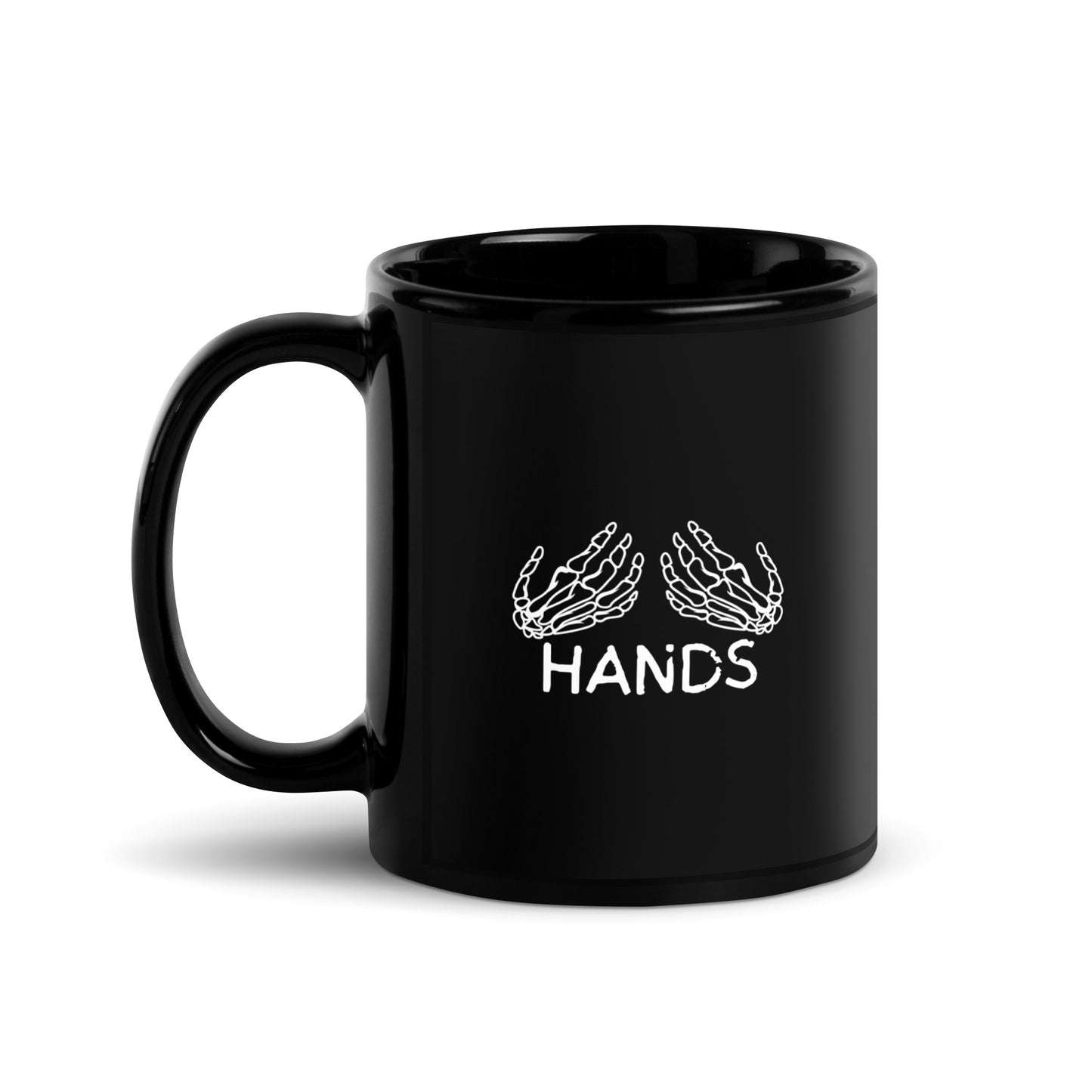 HANDS Black Glossy Mug