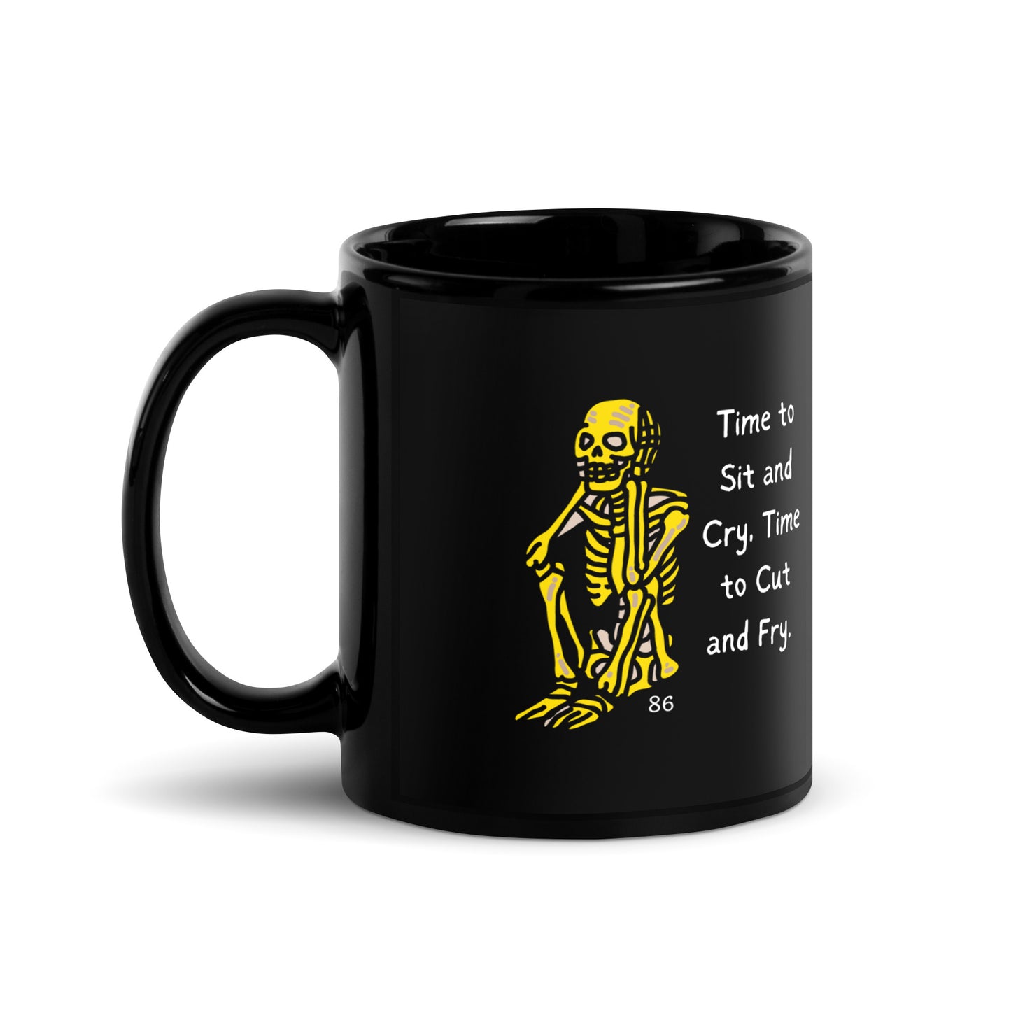 Time To Sit Black Glossy Mug