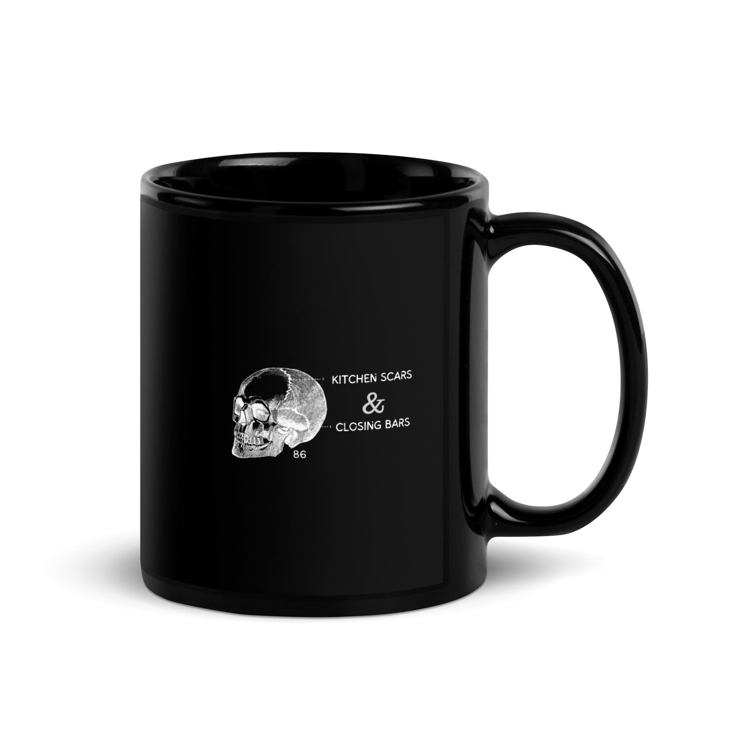 Kitchen Scars & Closing Bars Black Glossy Mug