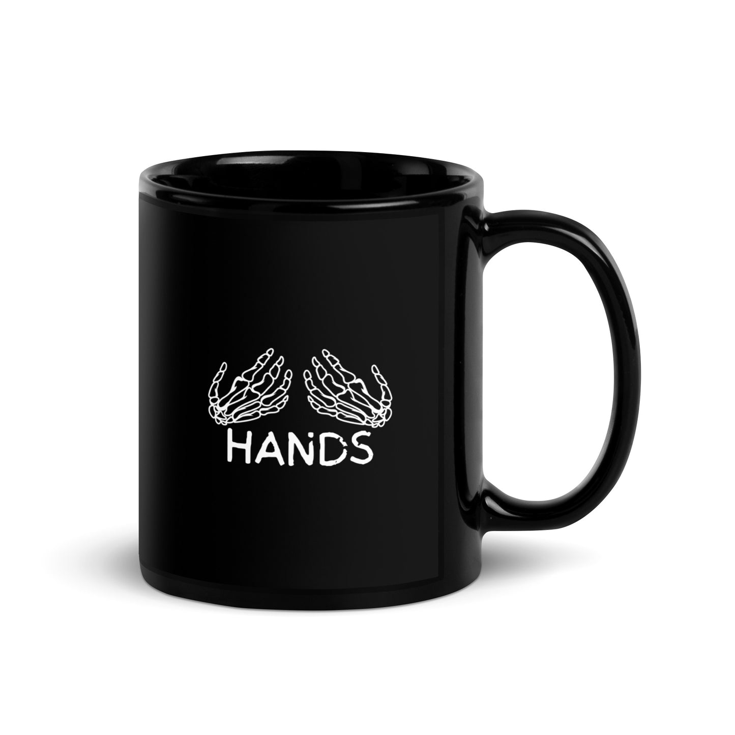 HANDS Black Glossy Mug