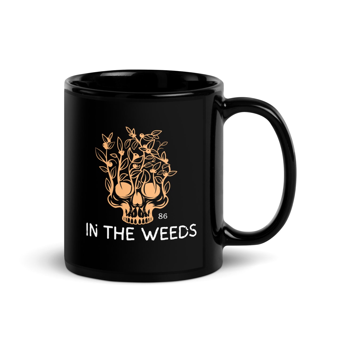 IN THE WEEDS 1 Black Glossy Mug