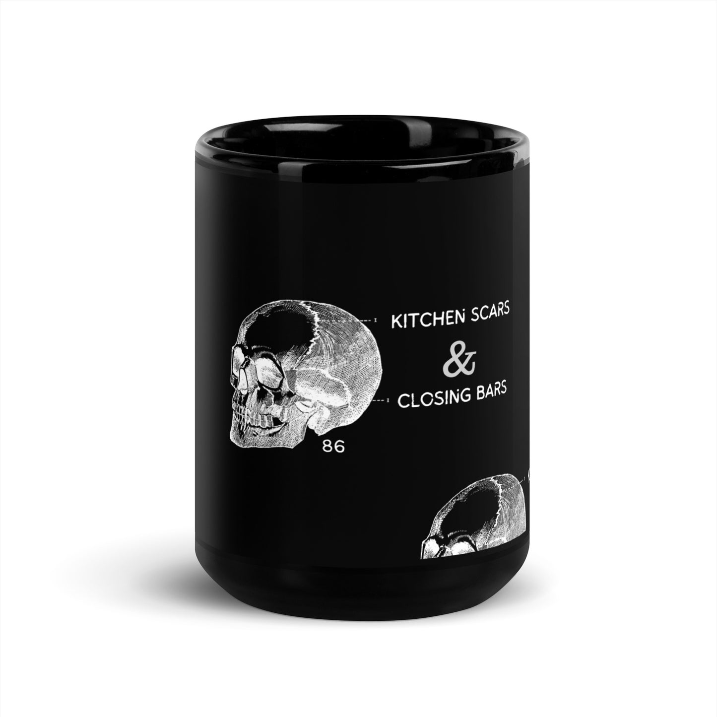 Kitchen Scars & Closing Bars Black Glossy Mug