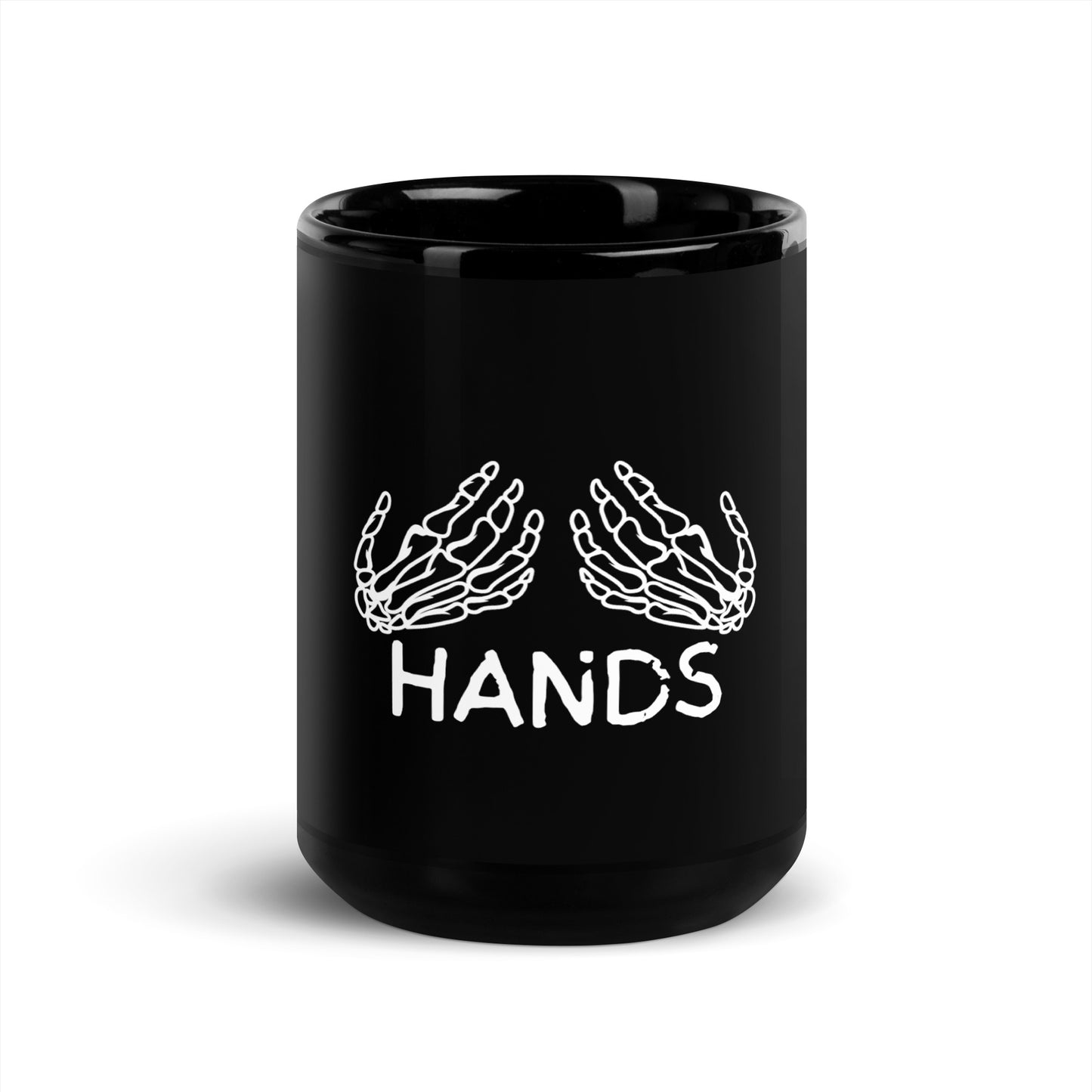 HANDS Black Glossy Mug