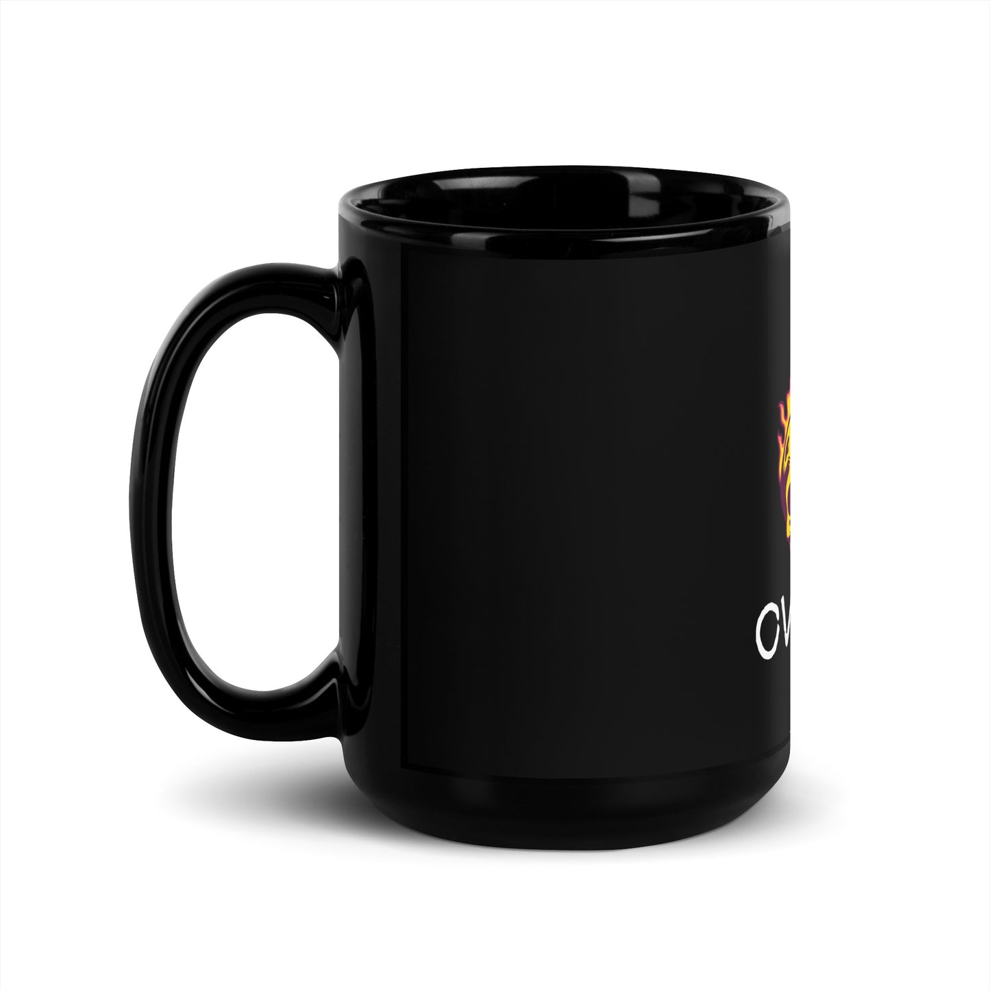 OVEREASY Black Glossy Mug