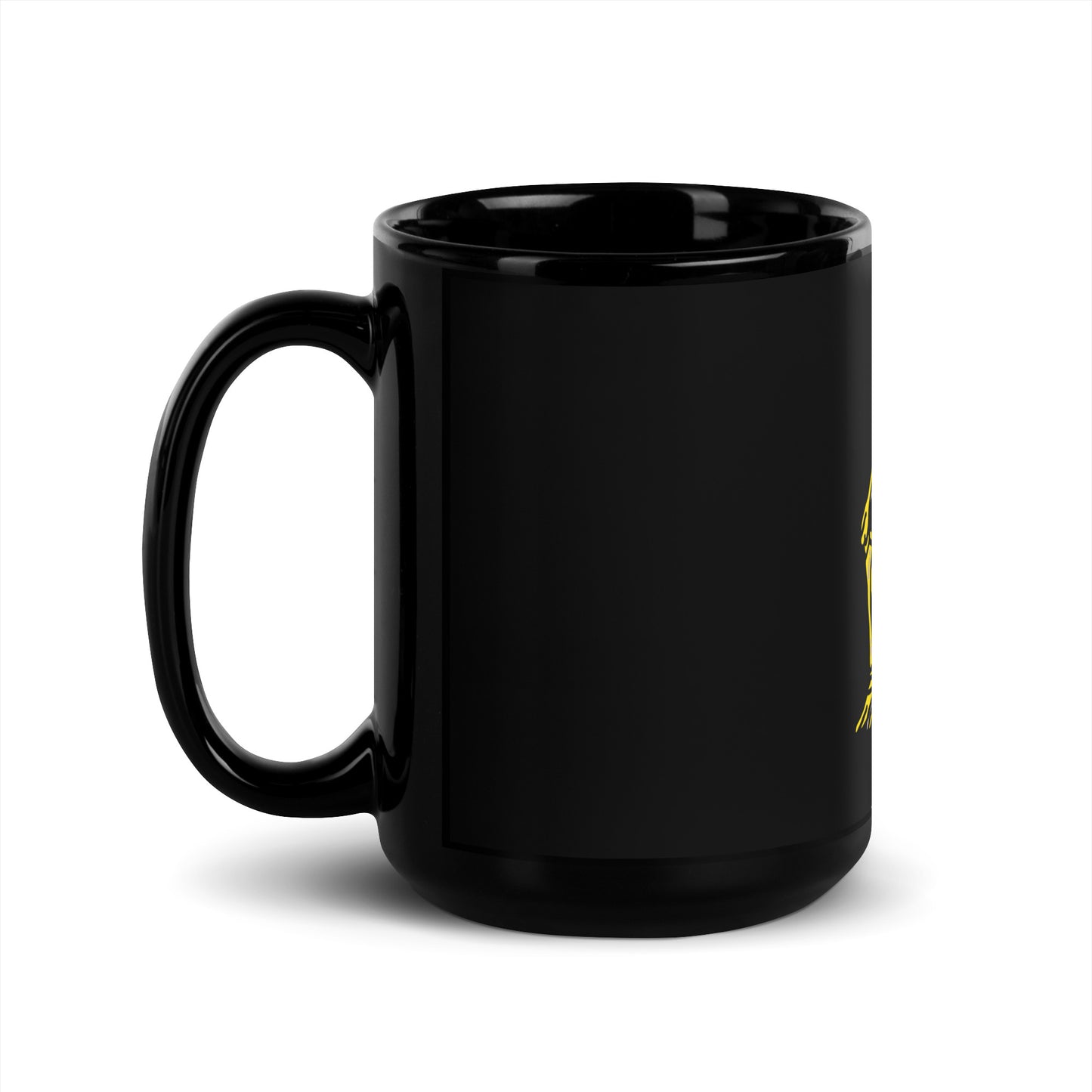 Time To Sit Black Glossy Mug