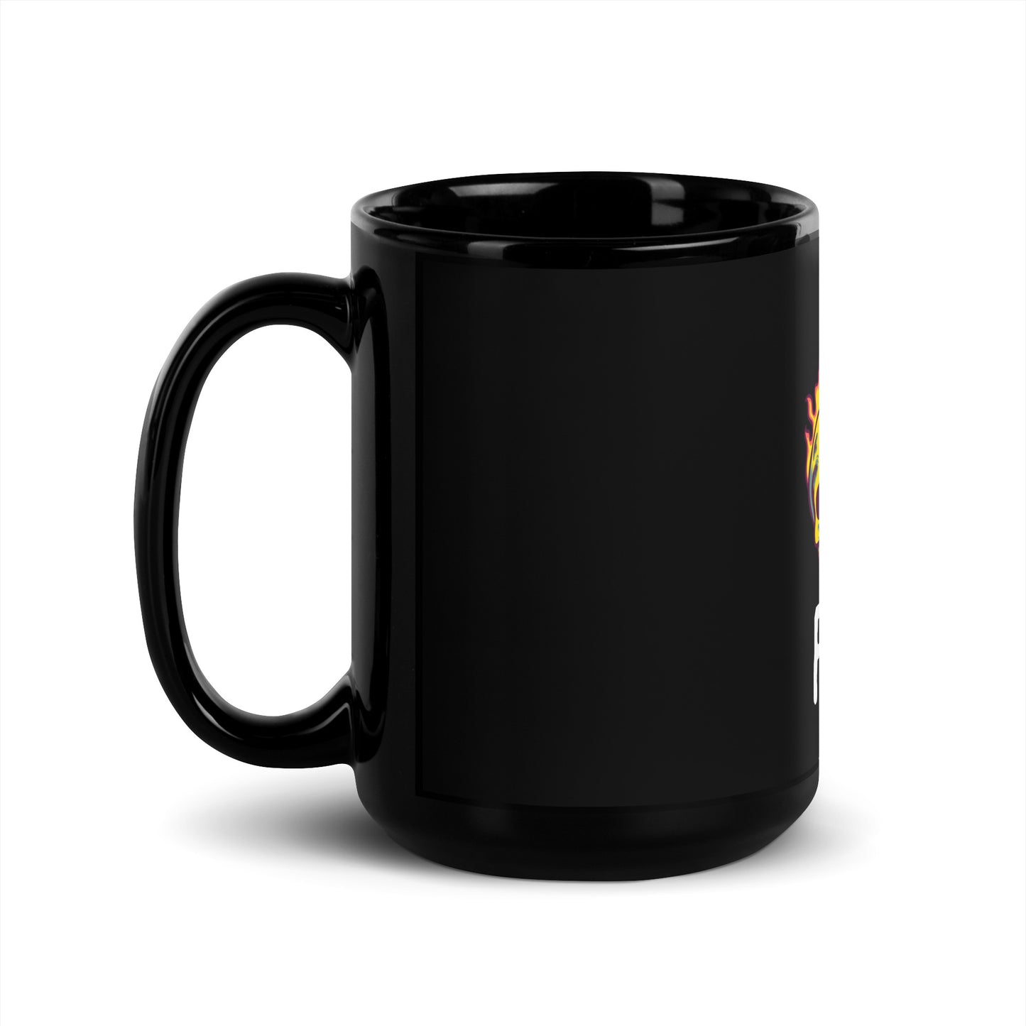 FIRE Black Glossy Mug