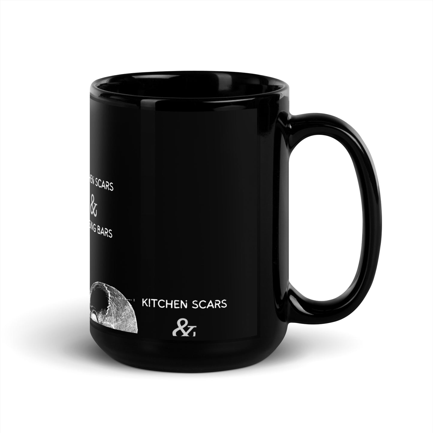 Kitchen Scars & Closing Bars Black Glossy Mug