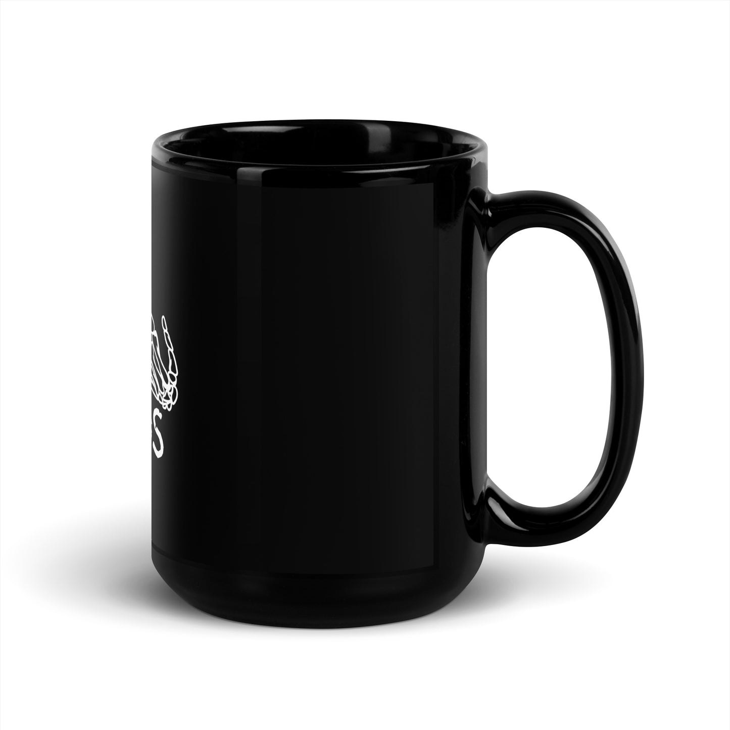 HANDS Black Glossy Mug