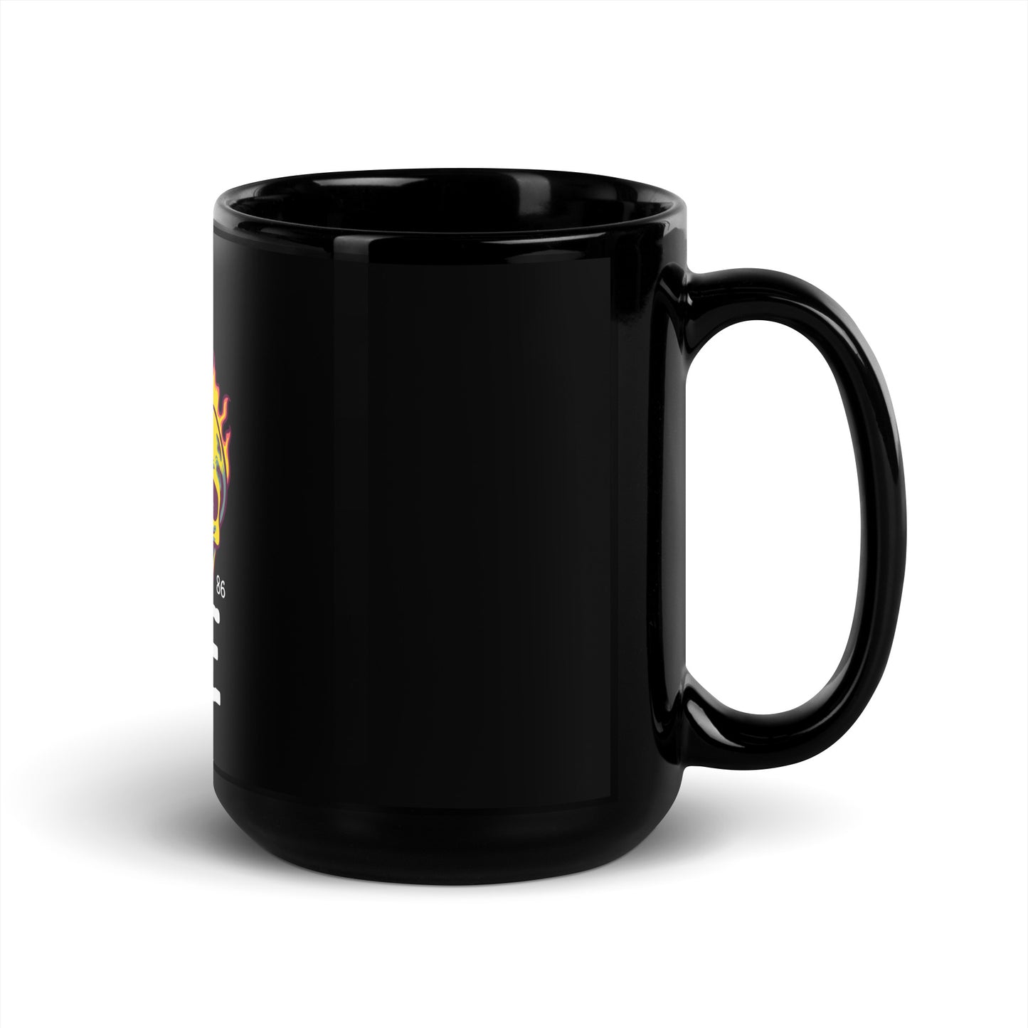 FIRE Black Glossy Mug