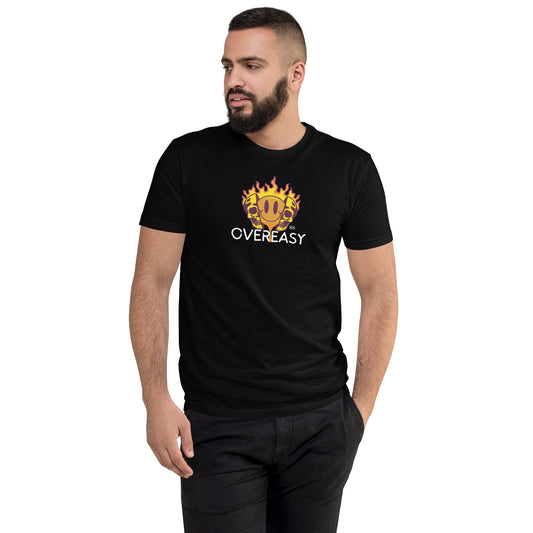 OVEREASY BLACK Fitted Short Sleeve T-shirt