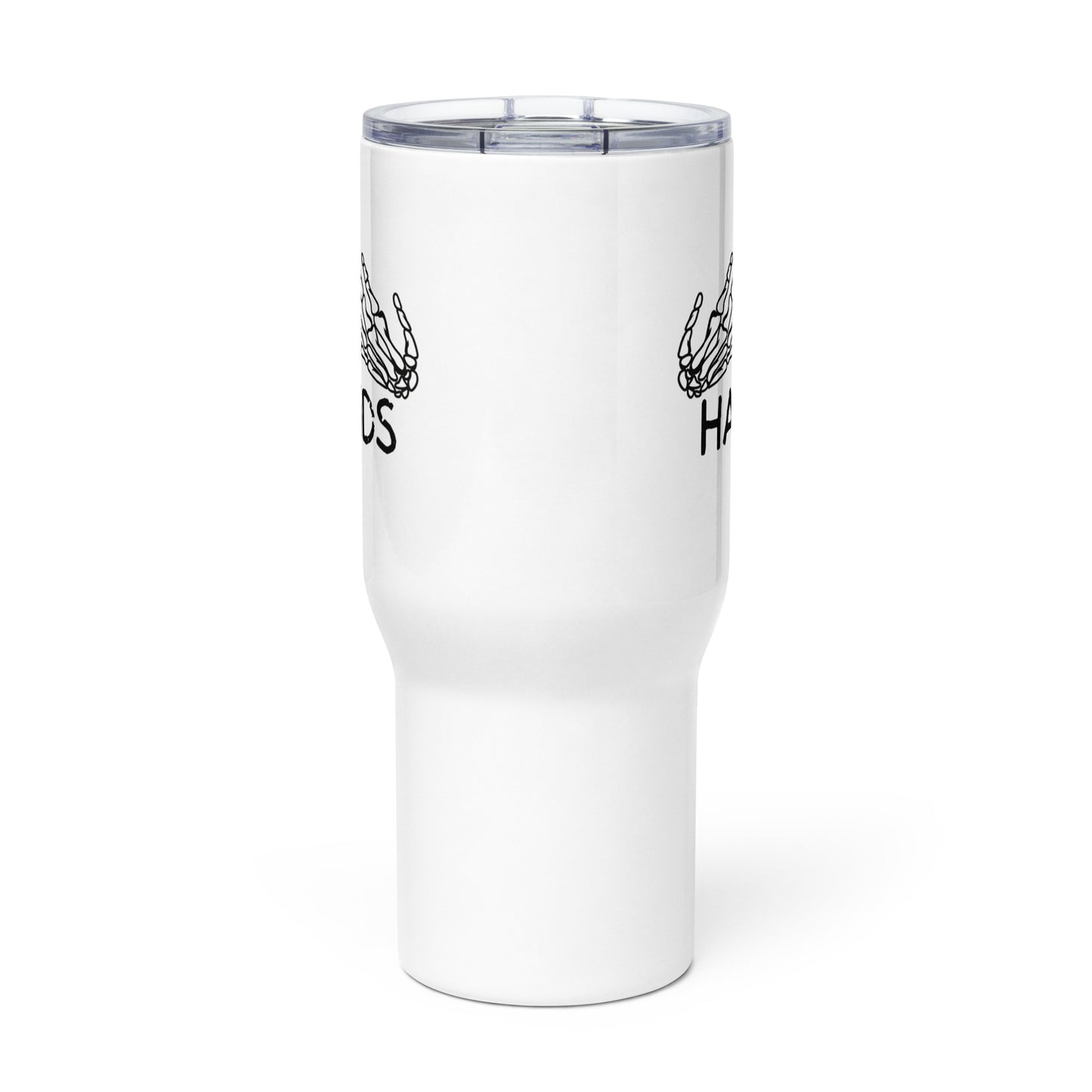 HANDS Travel mug with a handle