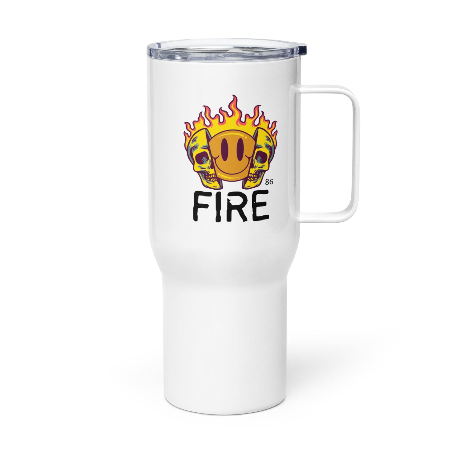 FIRE Travel mug with a handle